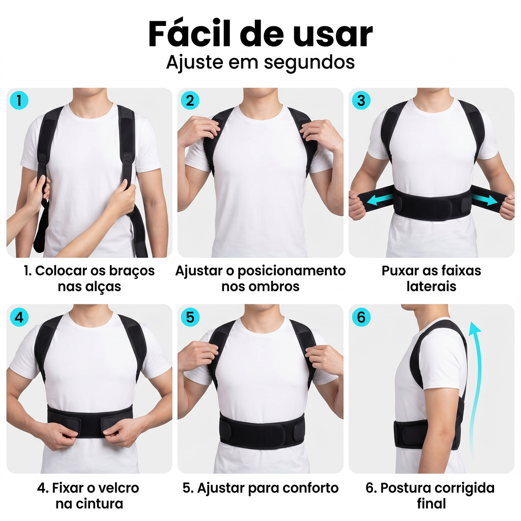 Corretor de Postura - Ajustável Premium