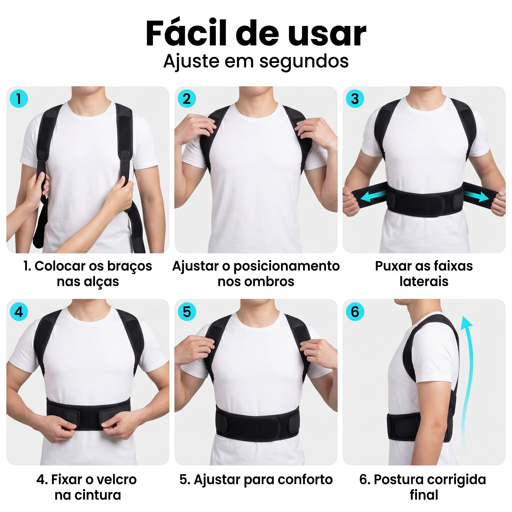 Corretor de Postura - Ajustável Premium
