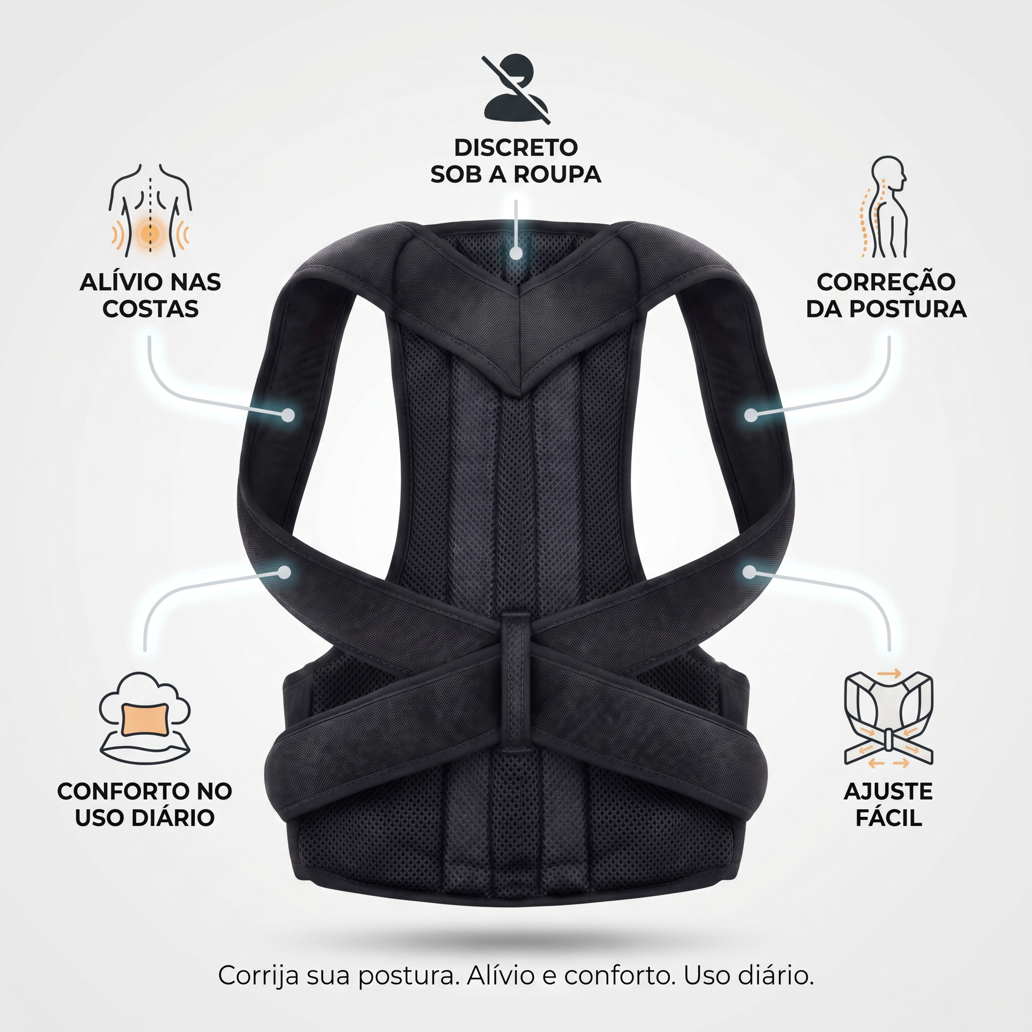 Corretor de Postura - Ajustável Premium